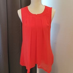 Dana Buchman Sleeveless Chiffon Pleated Top